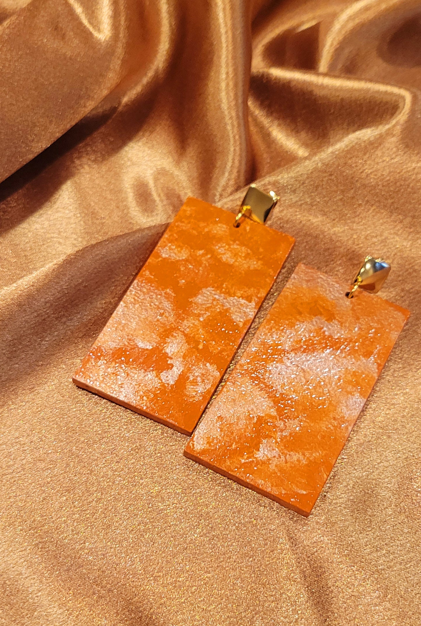 Large Hand Painted Earrings