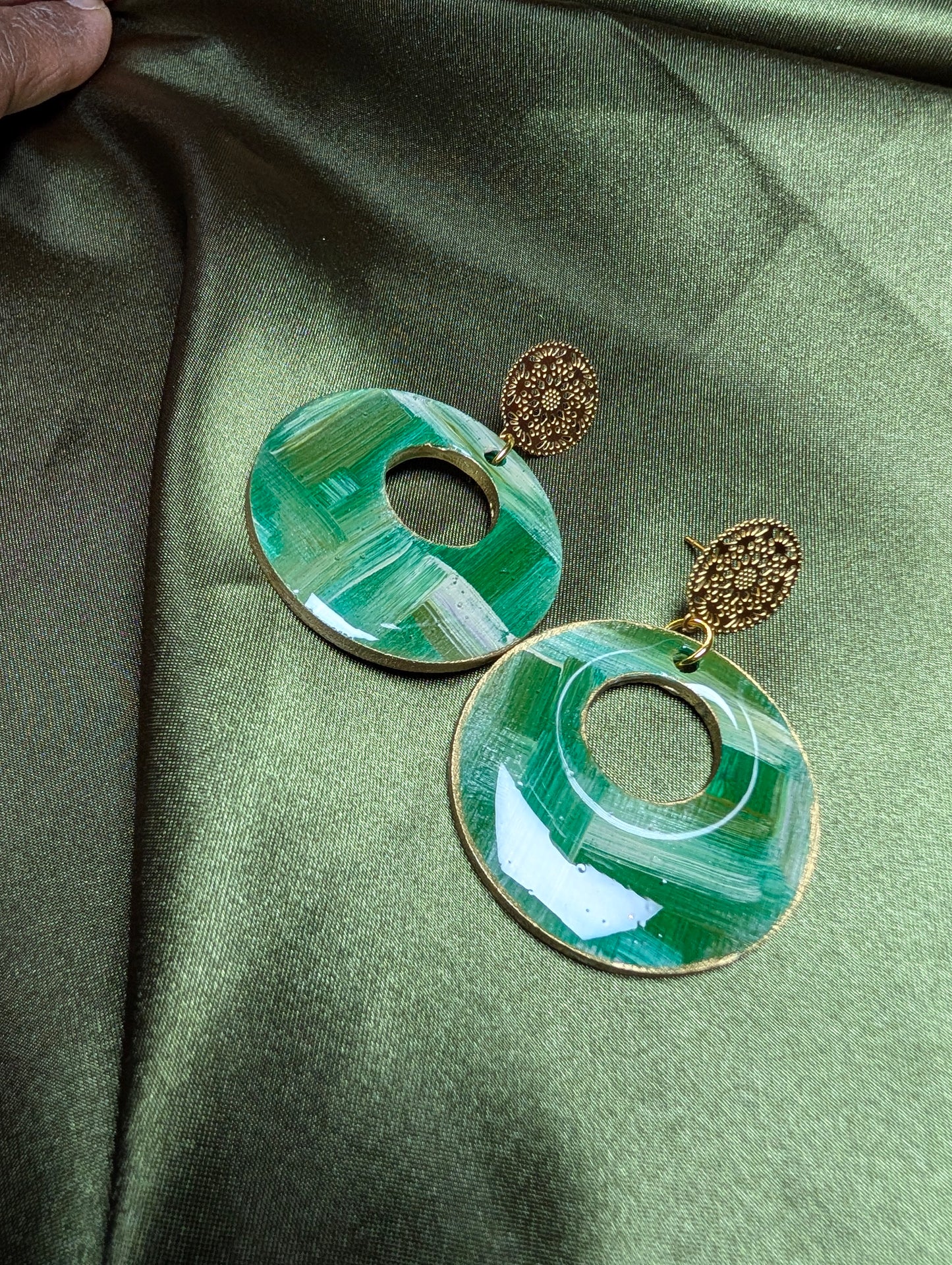 Abstract Painted Earrings