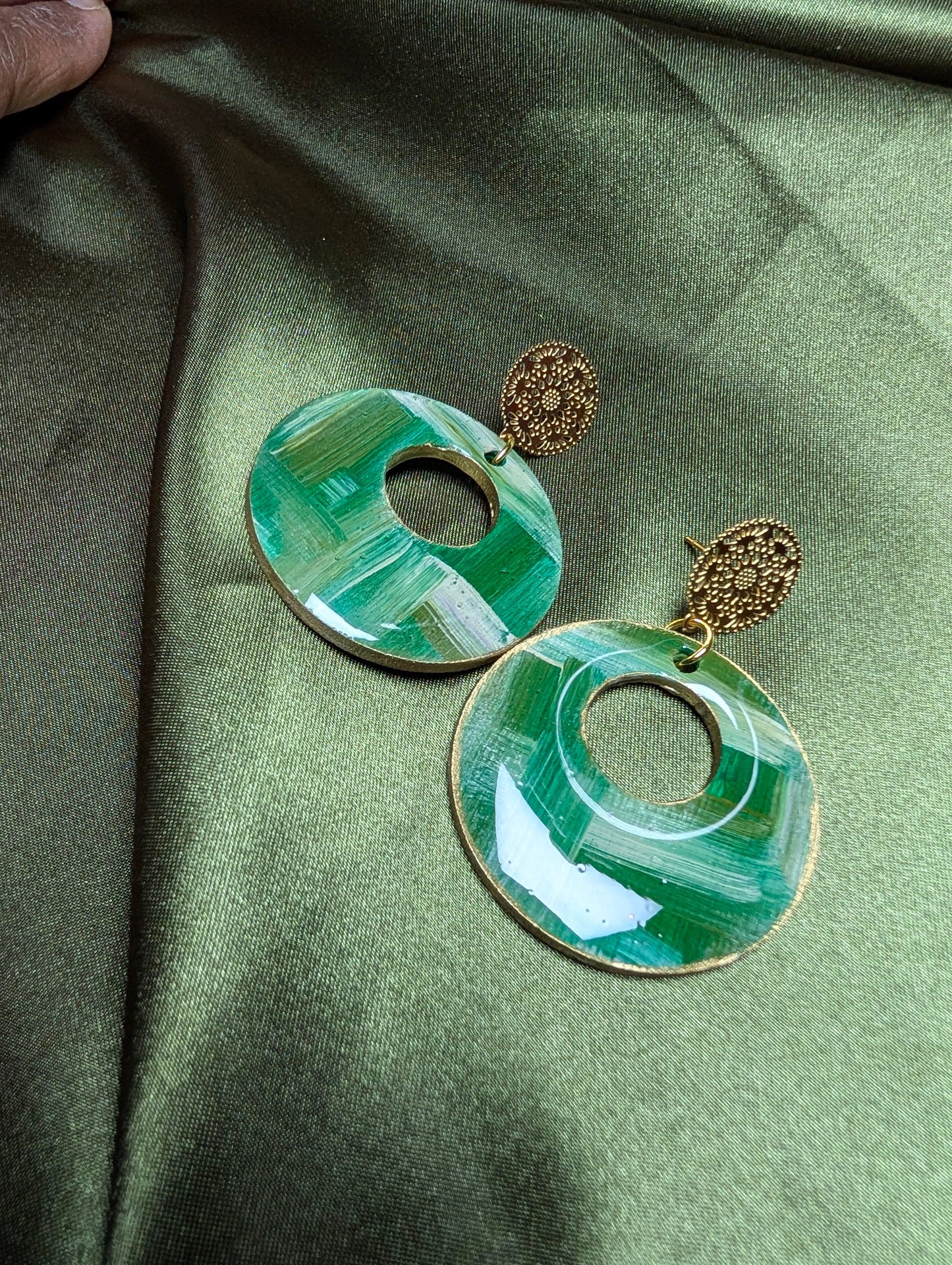 Abstract Painted Earrings