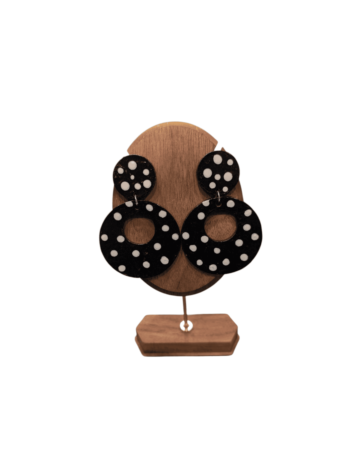 Black and White Polka Dot Earrings