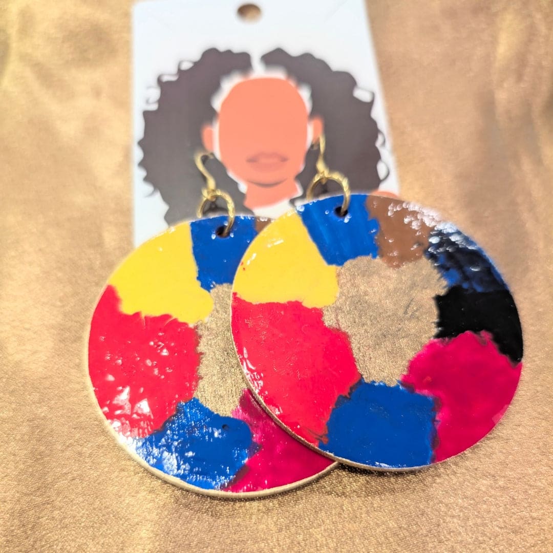 Abstract Handpainted Earrings