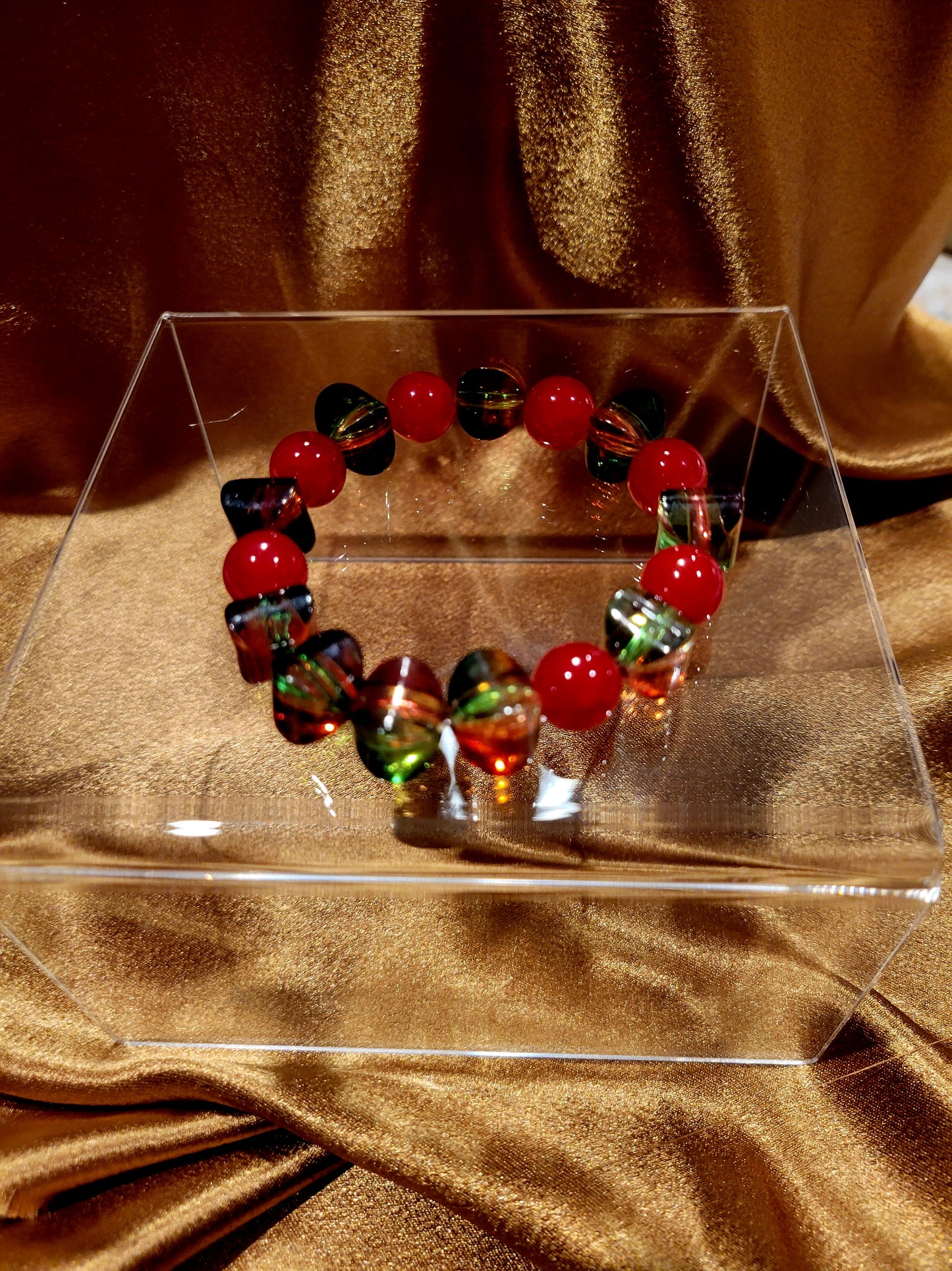 Glass & Acrylic Bead Bracelet