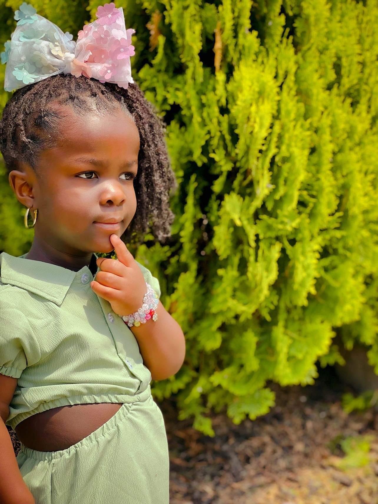 Floral Ruffled Hairbow