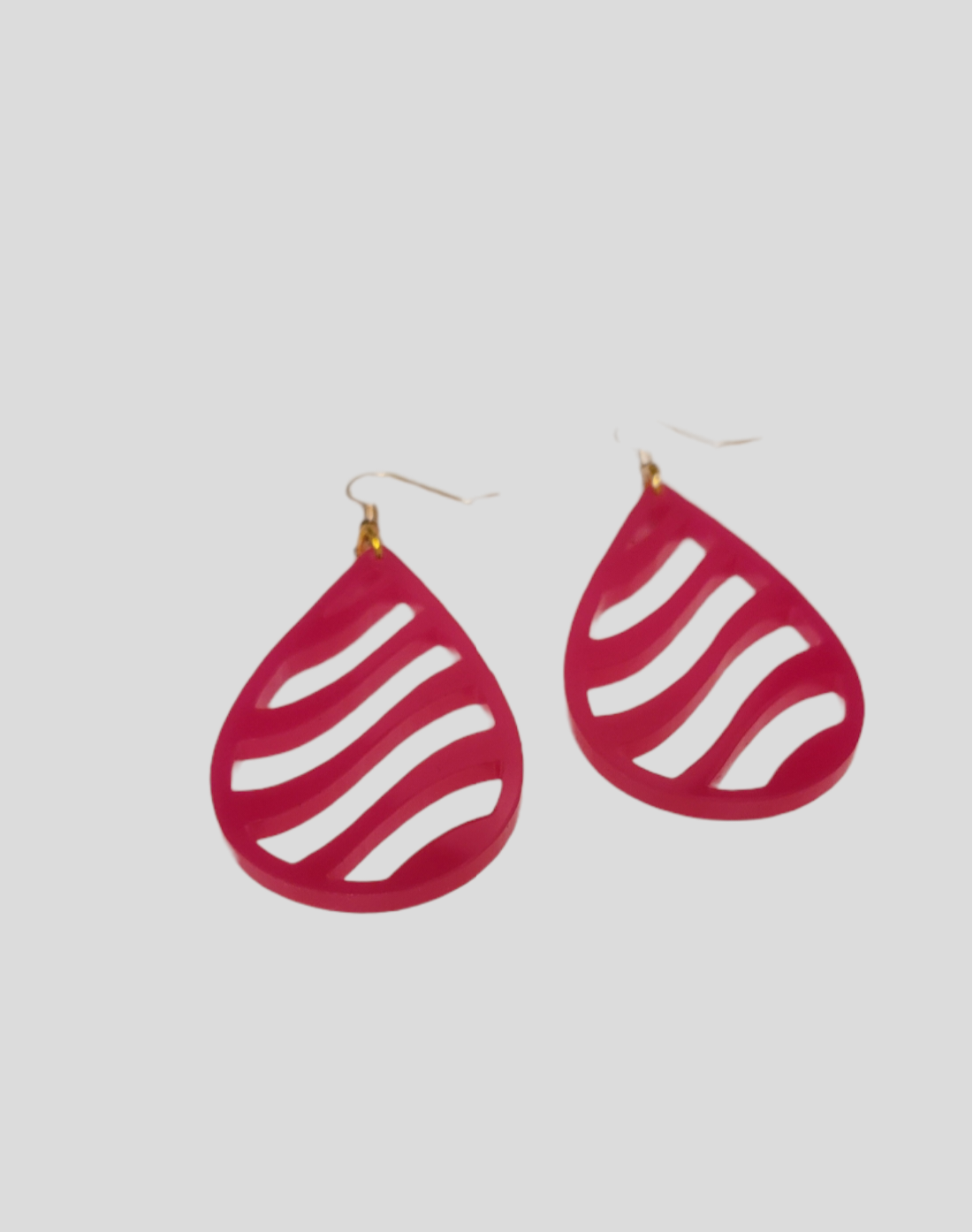 Acrylic Fuschia Earrings