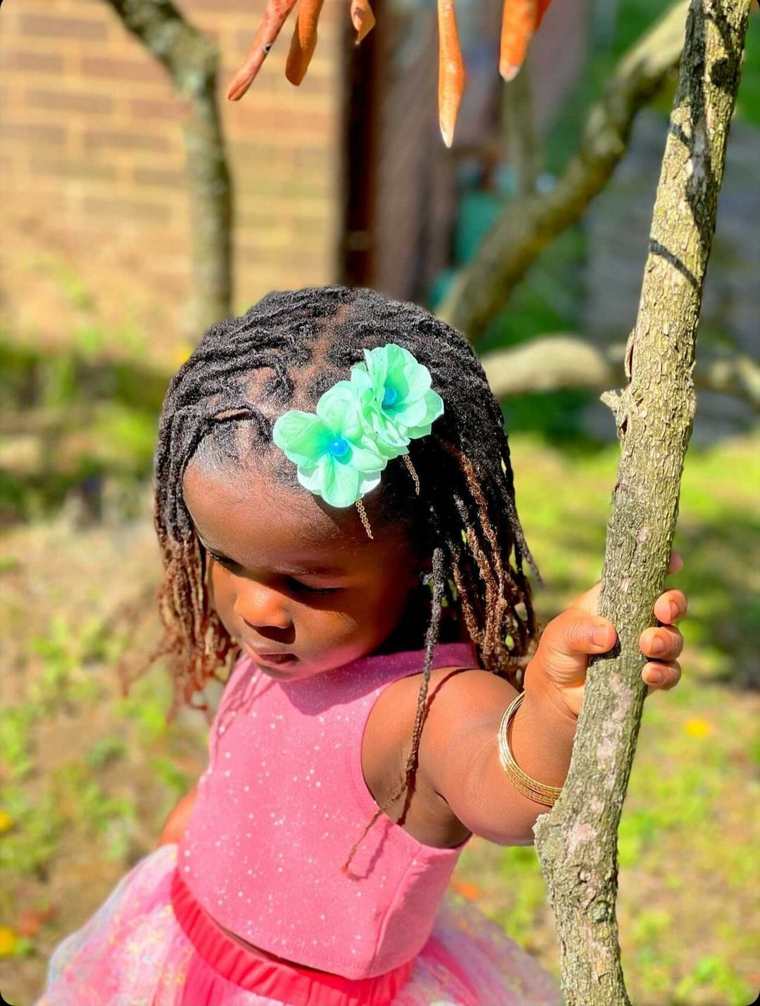 Hair Flowers w/ chains