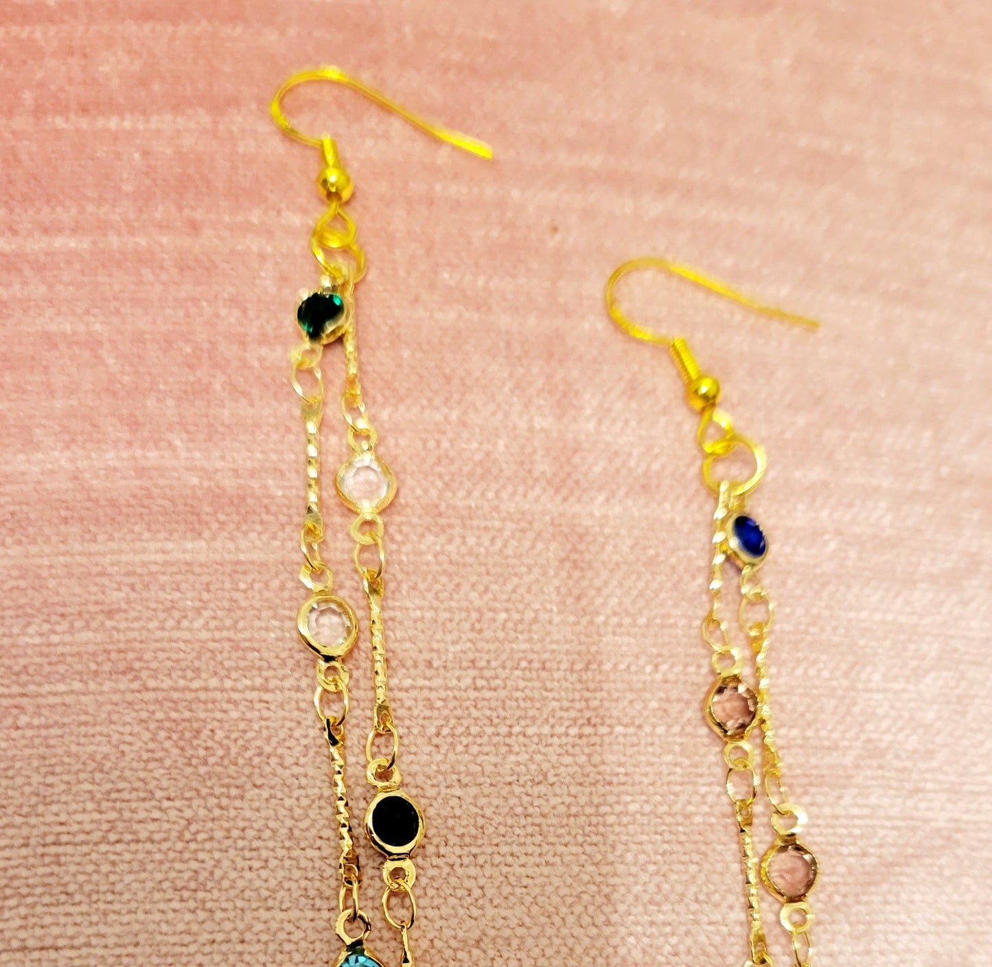 Jeweled Tassel Earrings