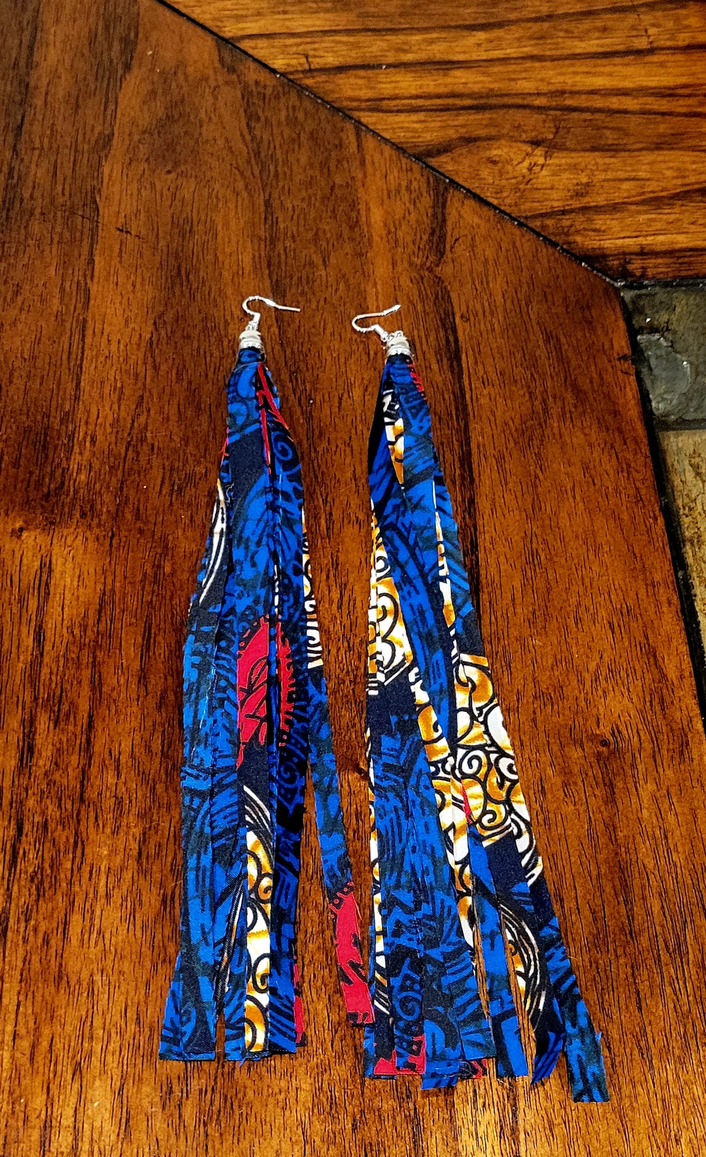 Ankara Print Tassel Earrings