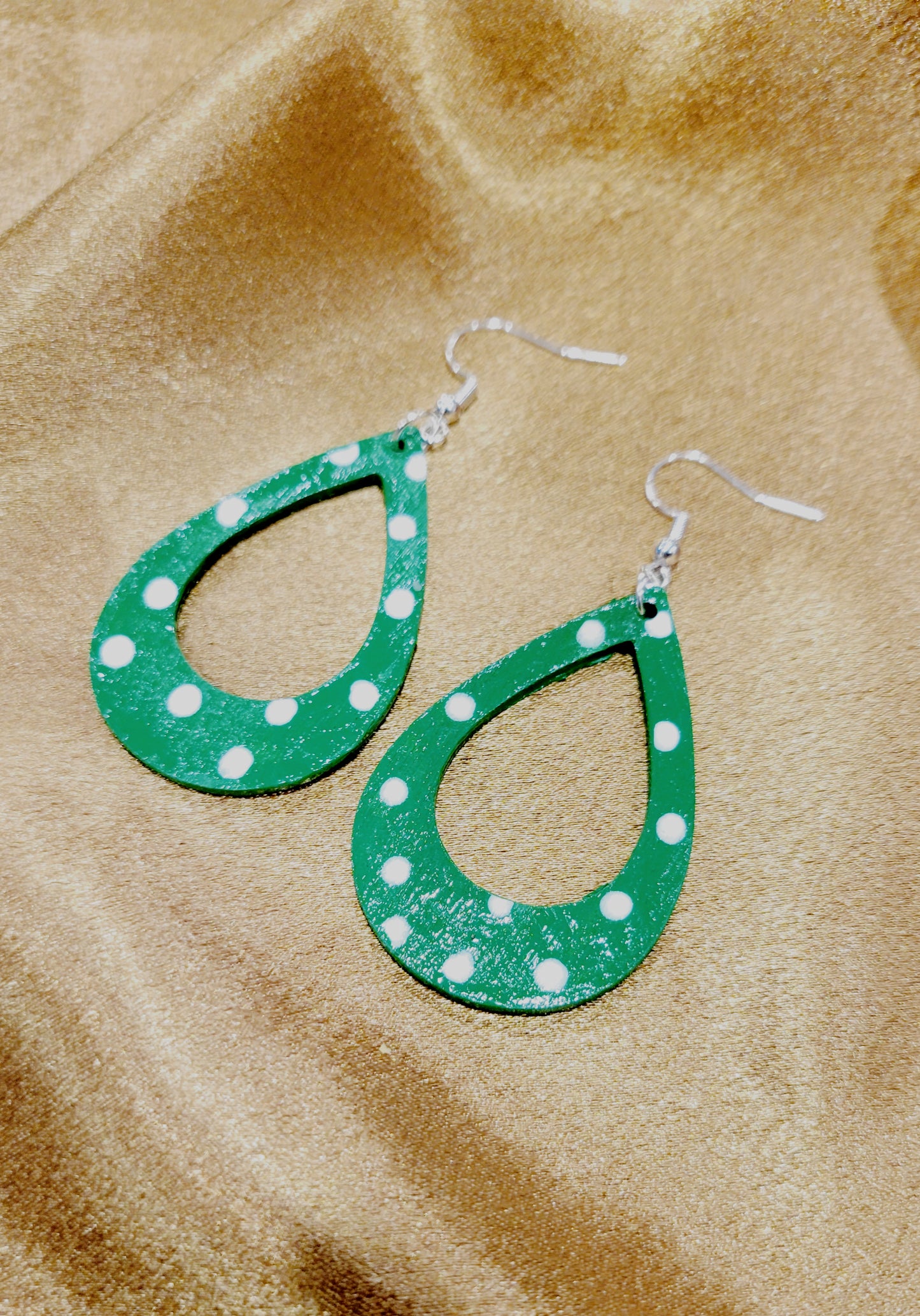 Hand Painted Polka Dot Earrings