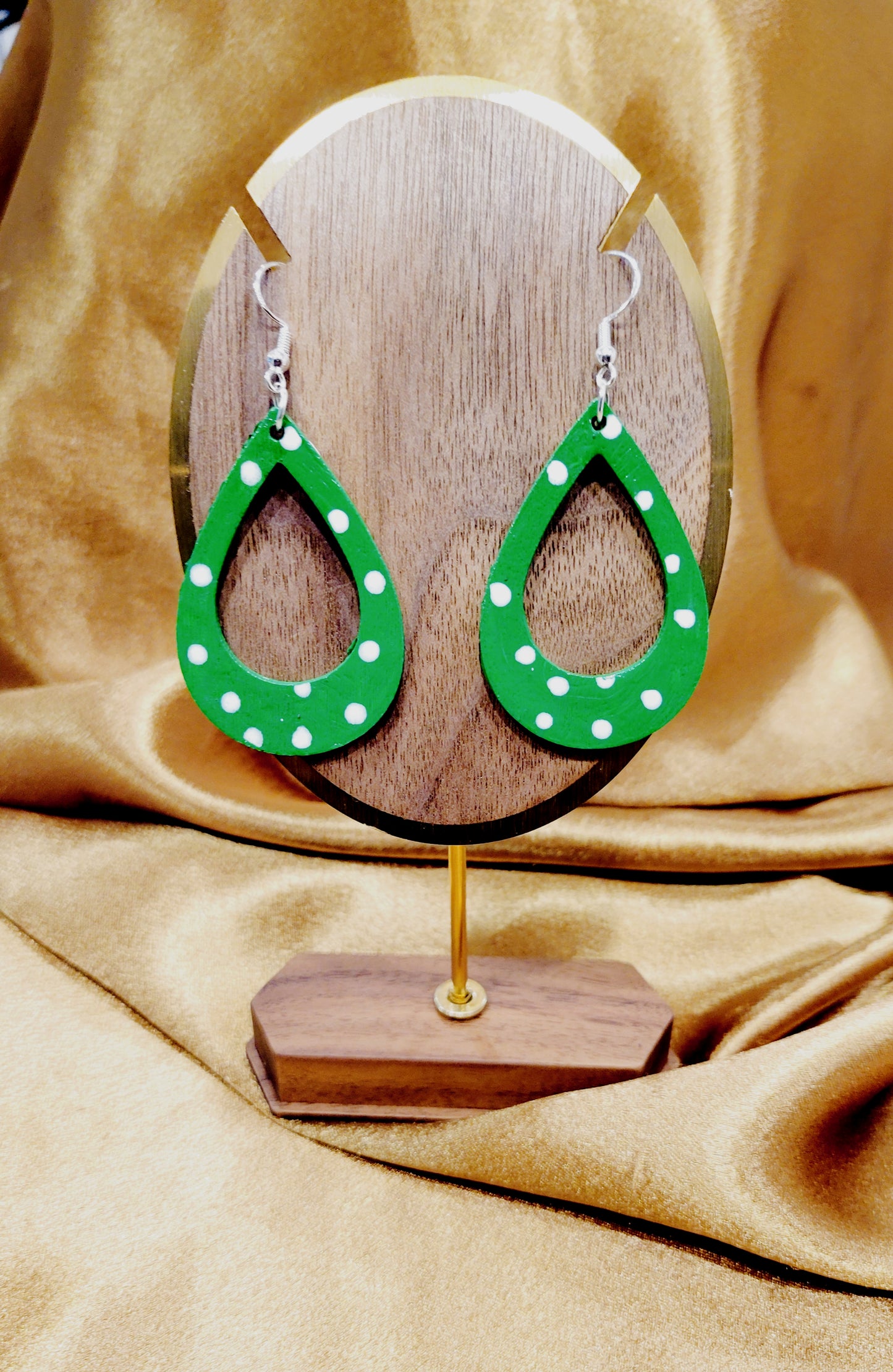 Hand Painted Polka Dot Earrings