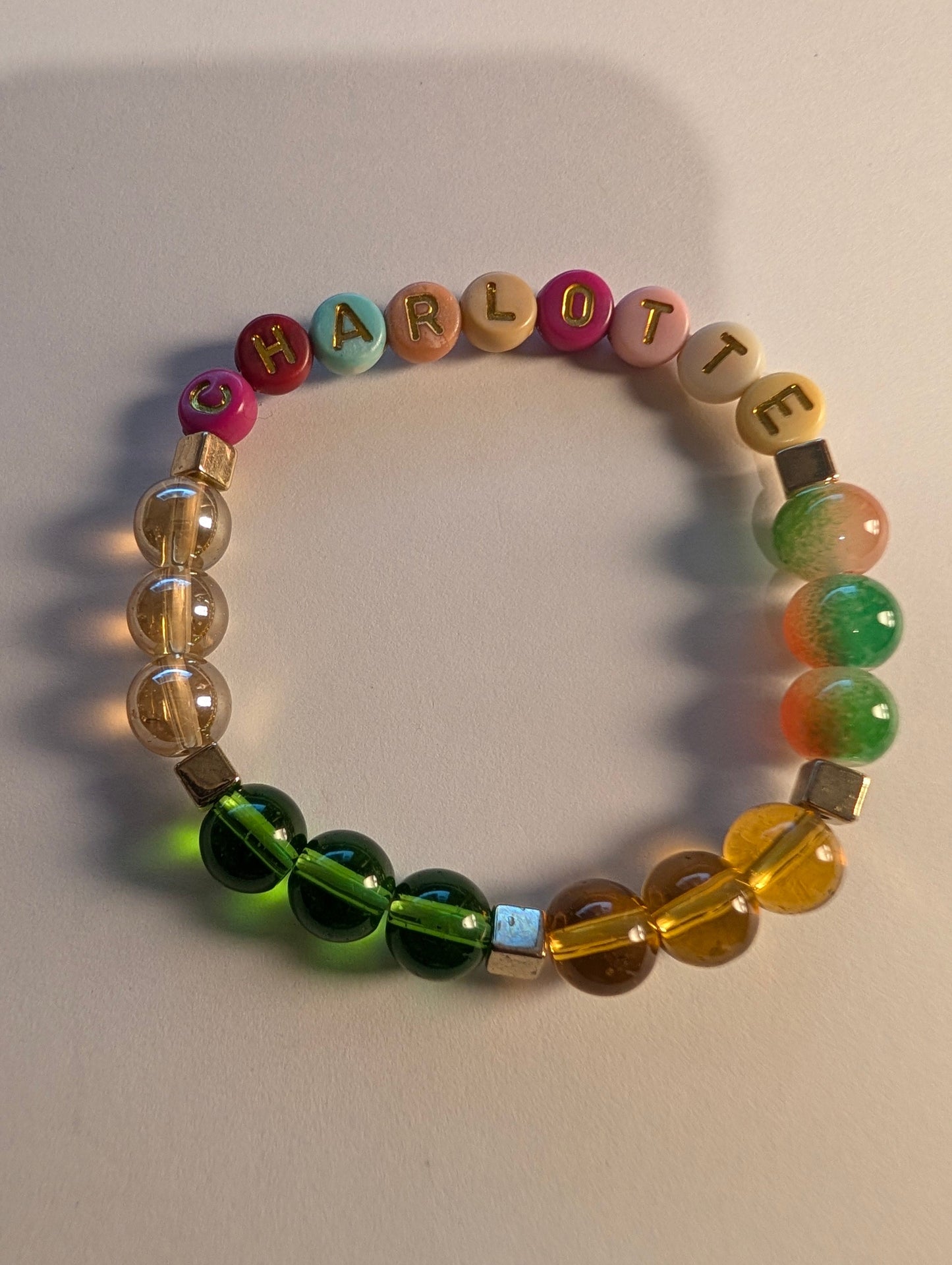 Custom Word  Beaded Bracelet