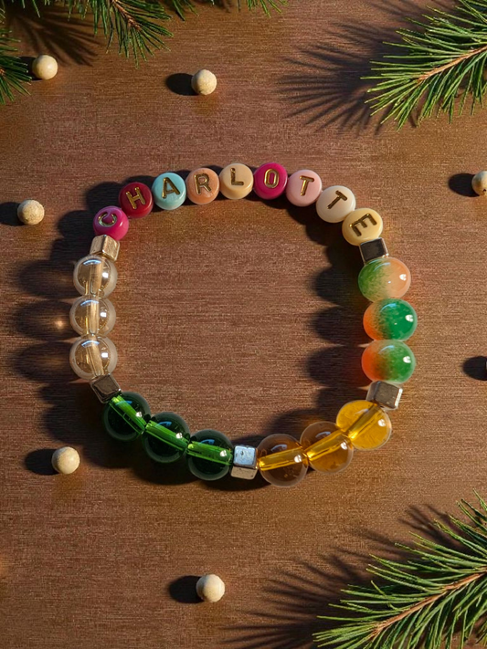 Custom Word  Beaded Bracelet