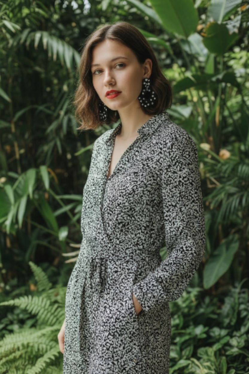 Black and White Polka Dot Earrings