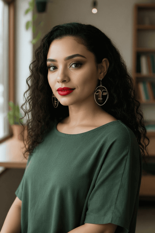 Abstract Face Earrings