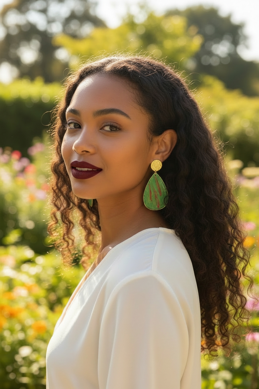 Abstract Painted Earrings