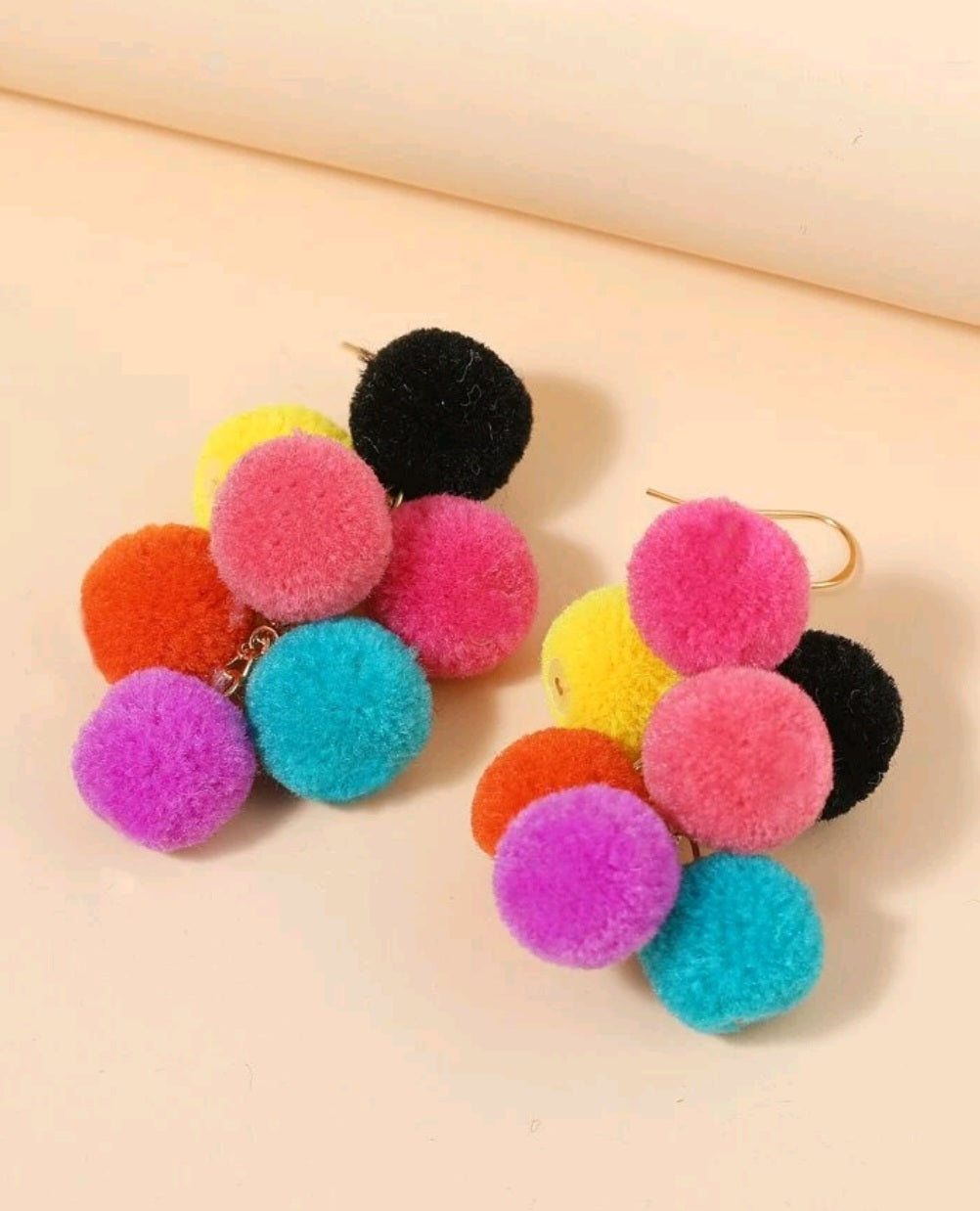 Pom Pom Hoop Earrings