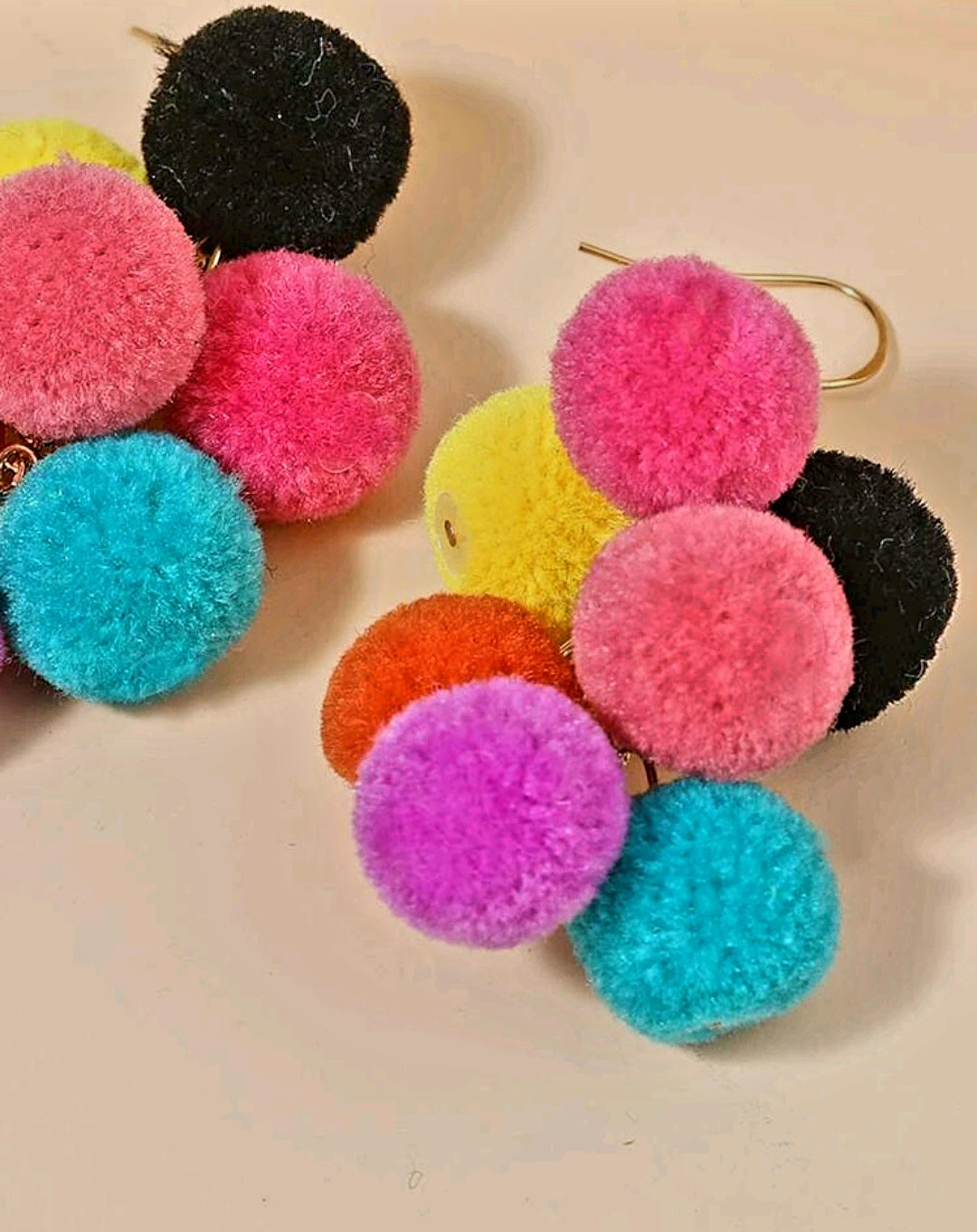 Pom Pom Hoop Earrings