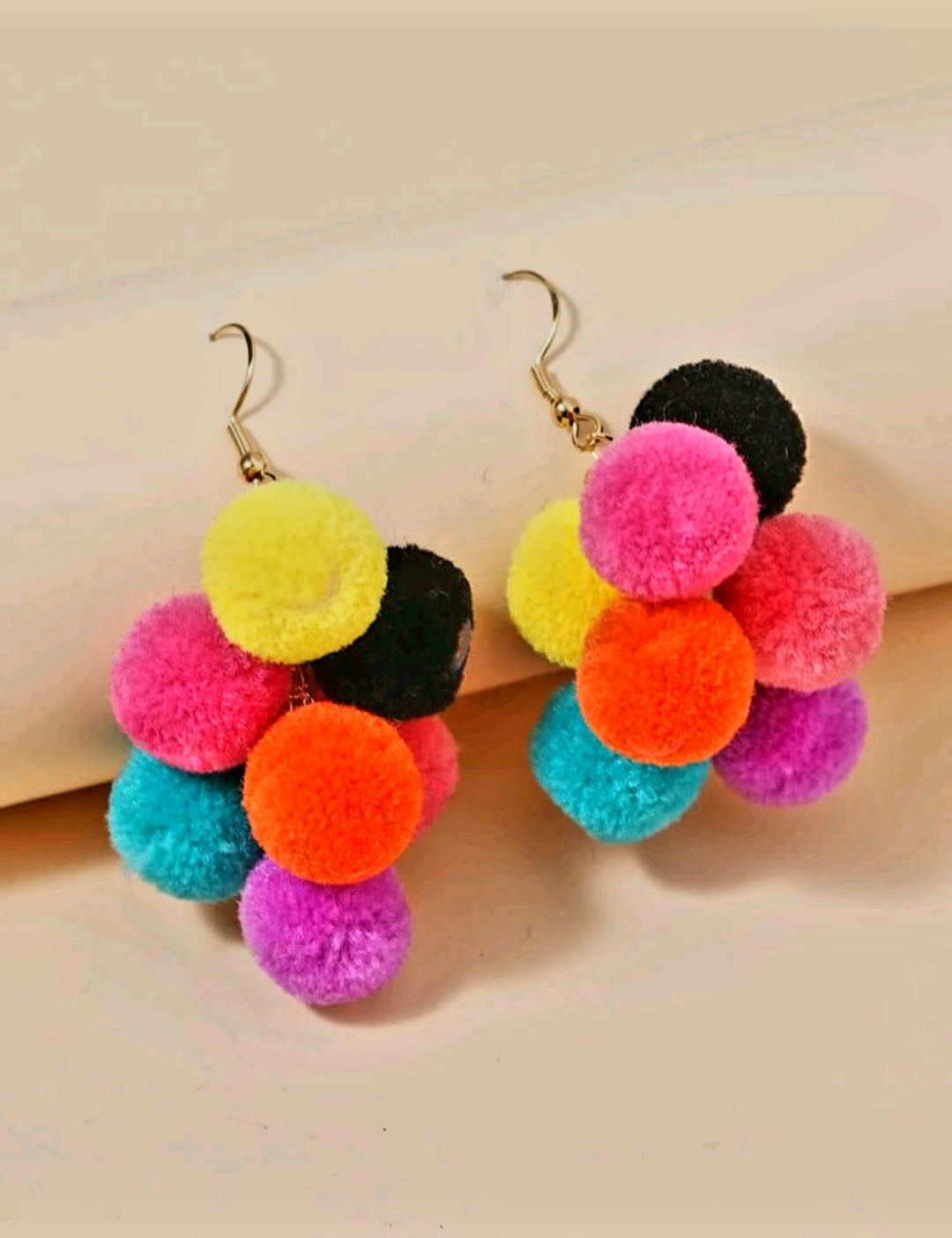 Pom Pom Hoop Earrings