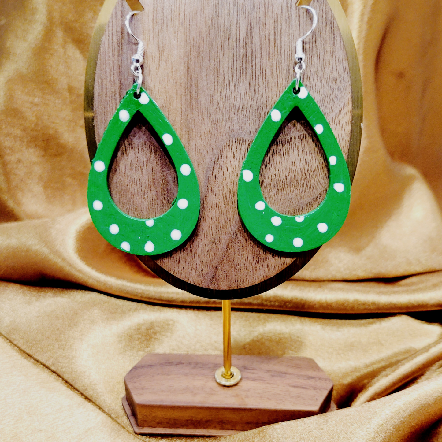 Hand Painted Polka Dot Earrings