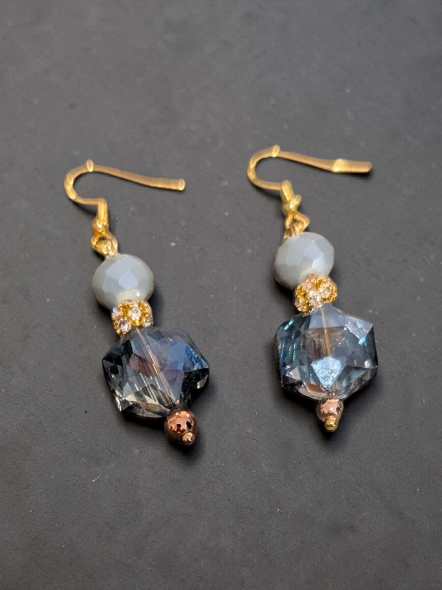 Beaded Gold Plated Earrings