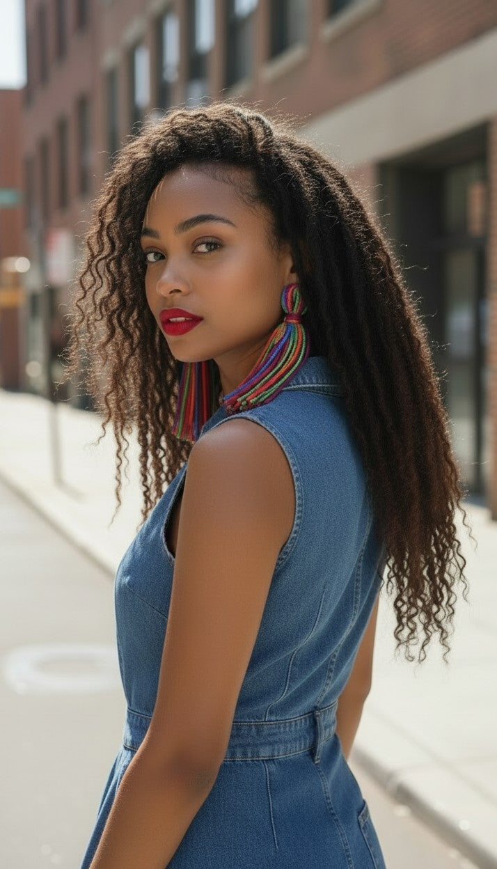 Statement Yarn Tassel Earrings