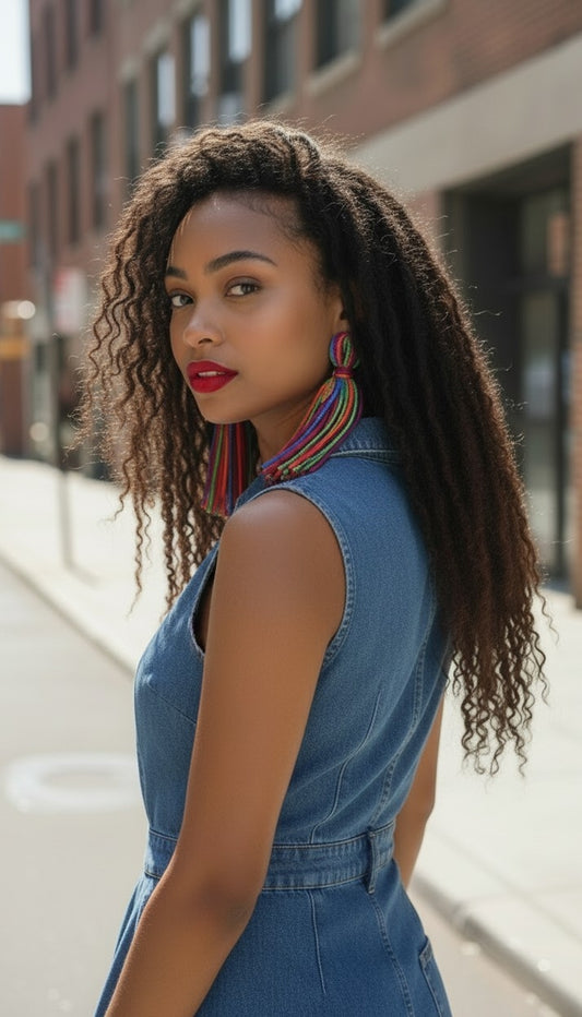 Statement Yarn Tassel Earrings