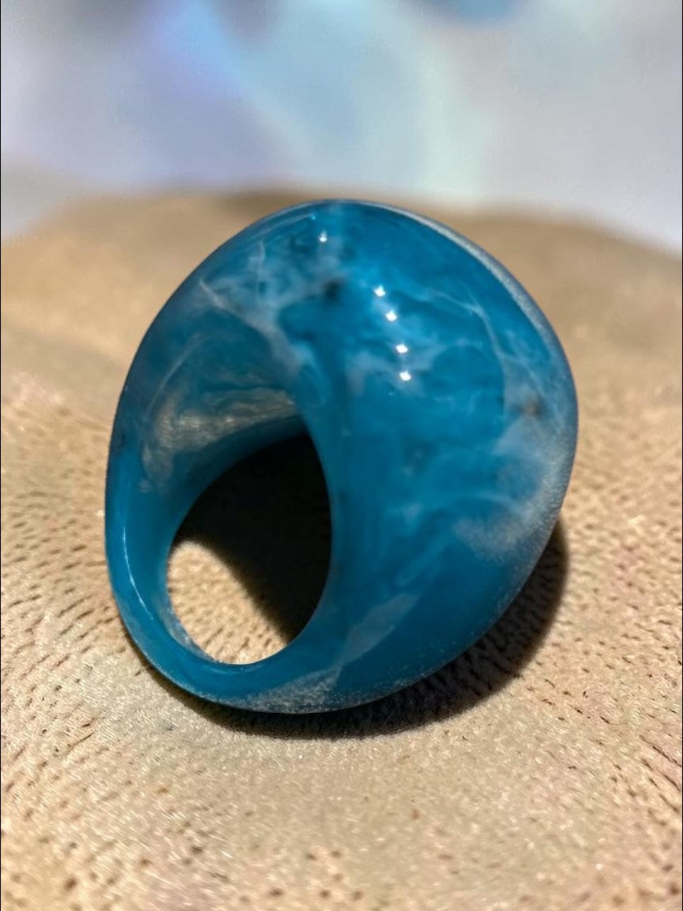 Blue Acrylic Ring