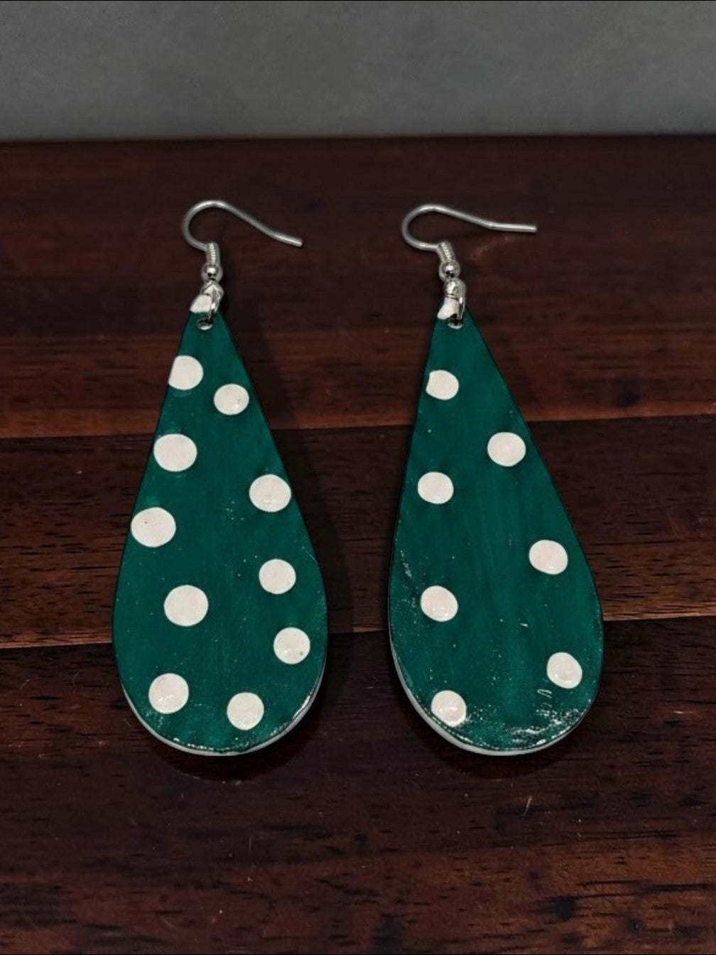 Polka Dot Handpainted Earrings
