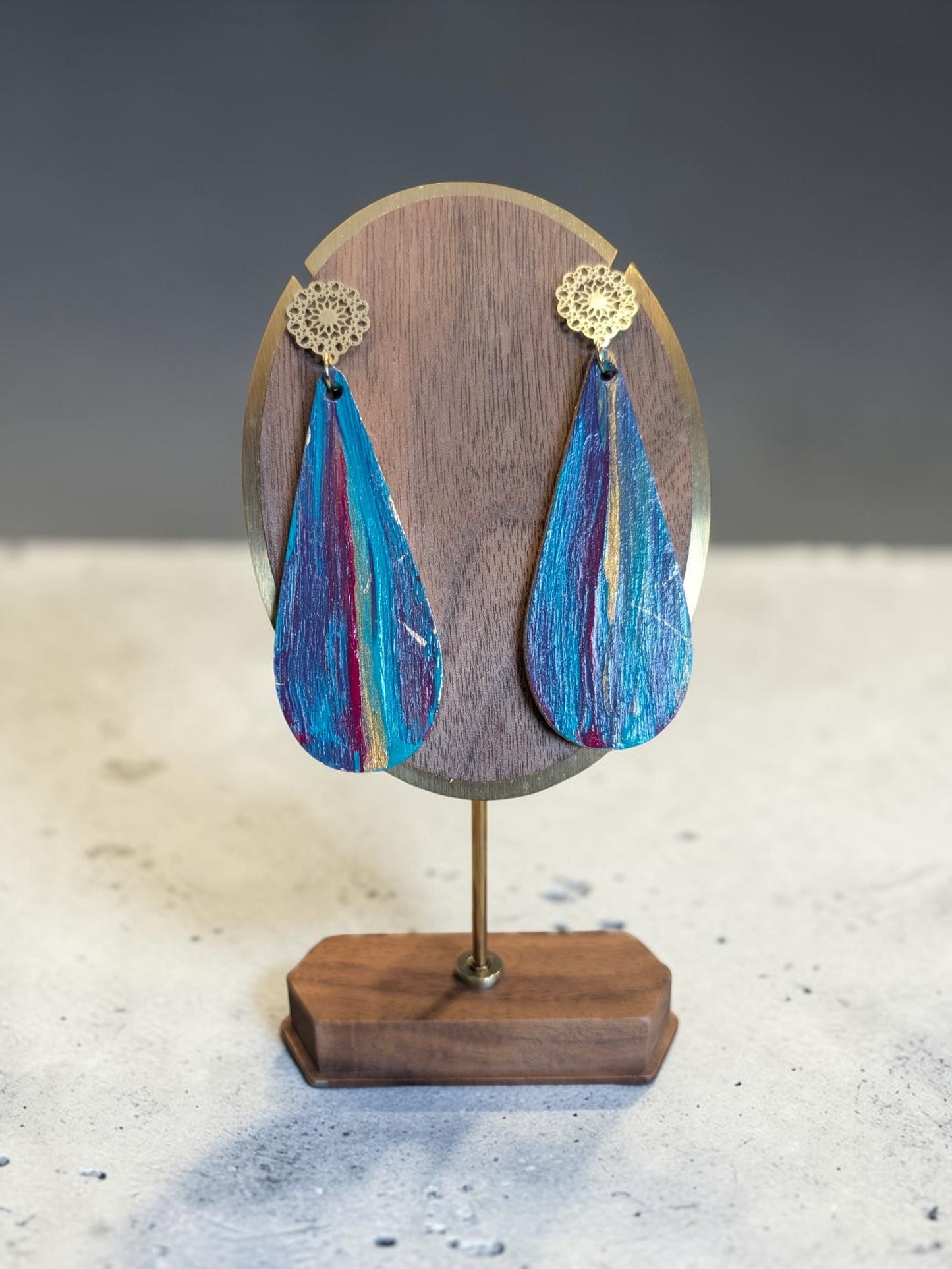 Abstract Hand Painted Earrings