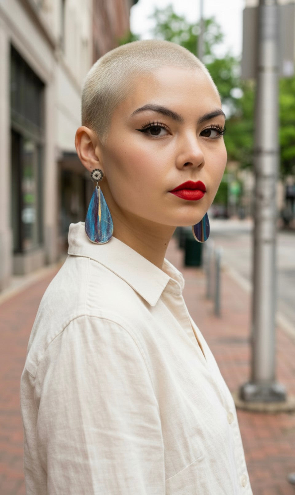 Abstract Hand Painted Earrings