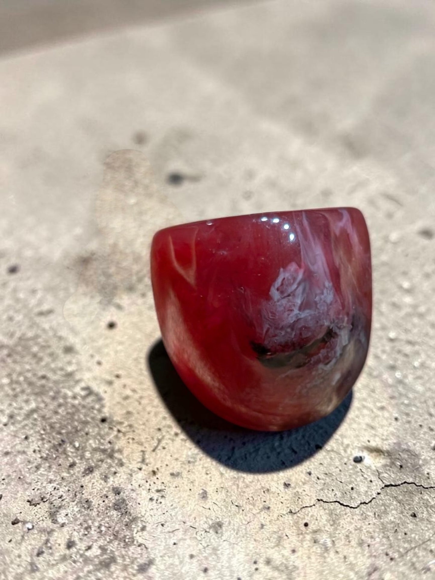 Burgundy Acrylic Ring
