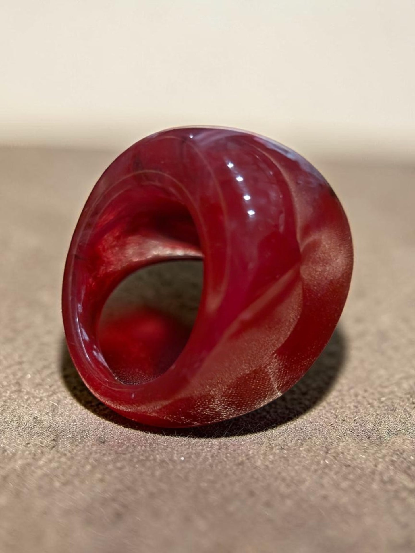 Burgundy Acrylic Ring