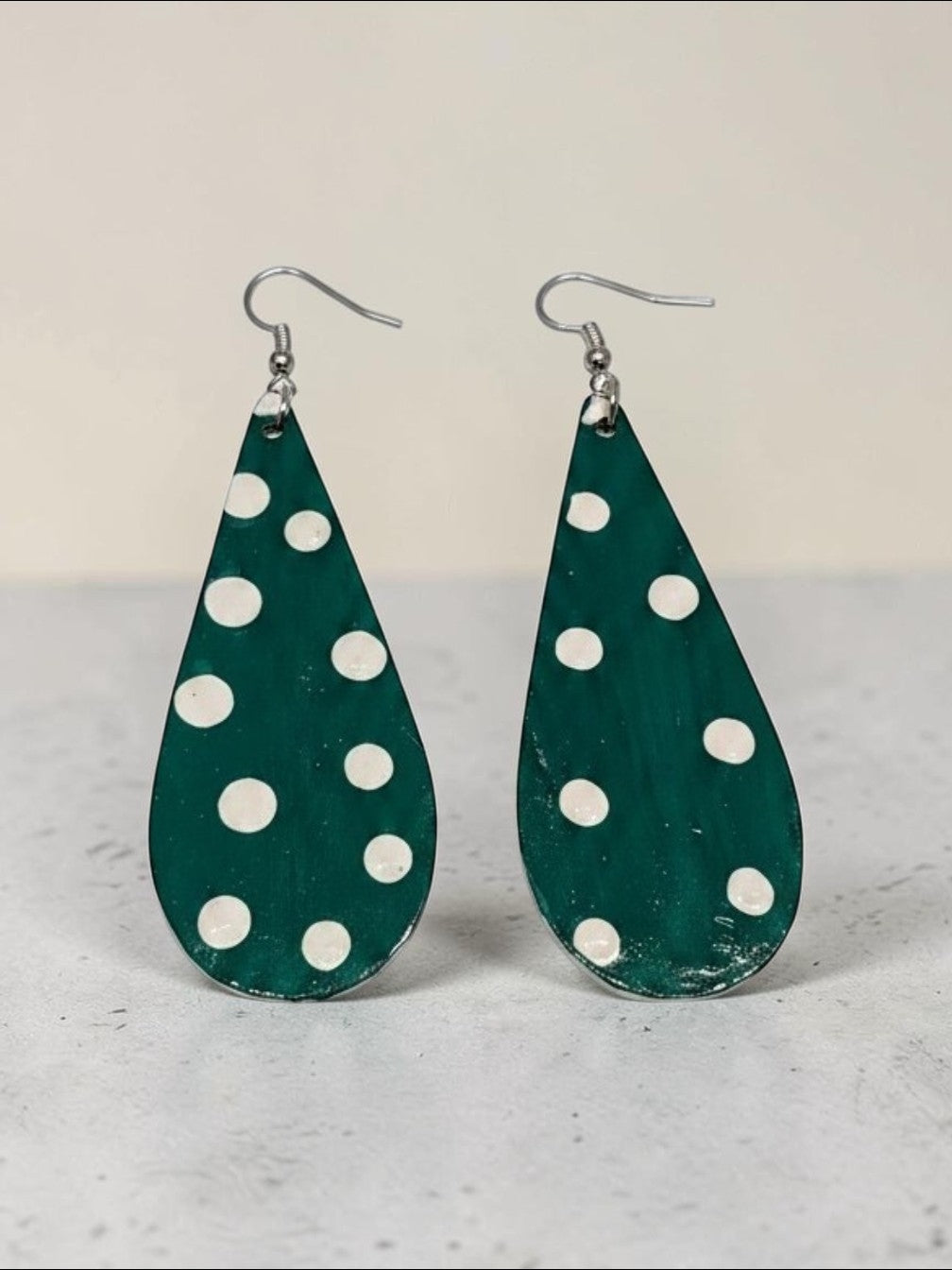 Polka Dot Handpainted Earrings