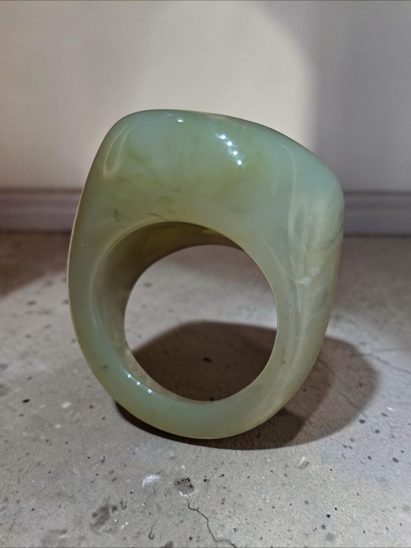 Olive Green Acrylic Ring