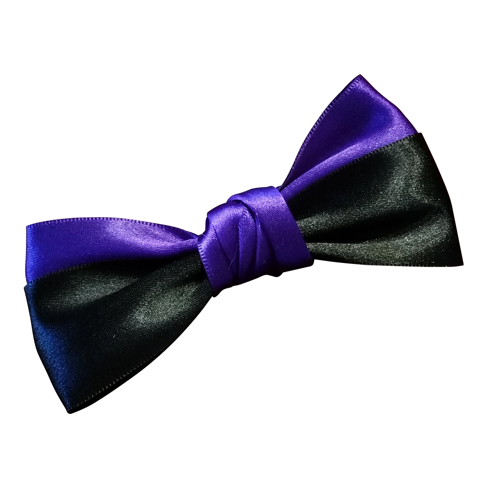 Purple  and Black Satin Hairbow - thatboholife