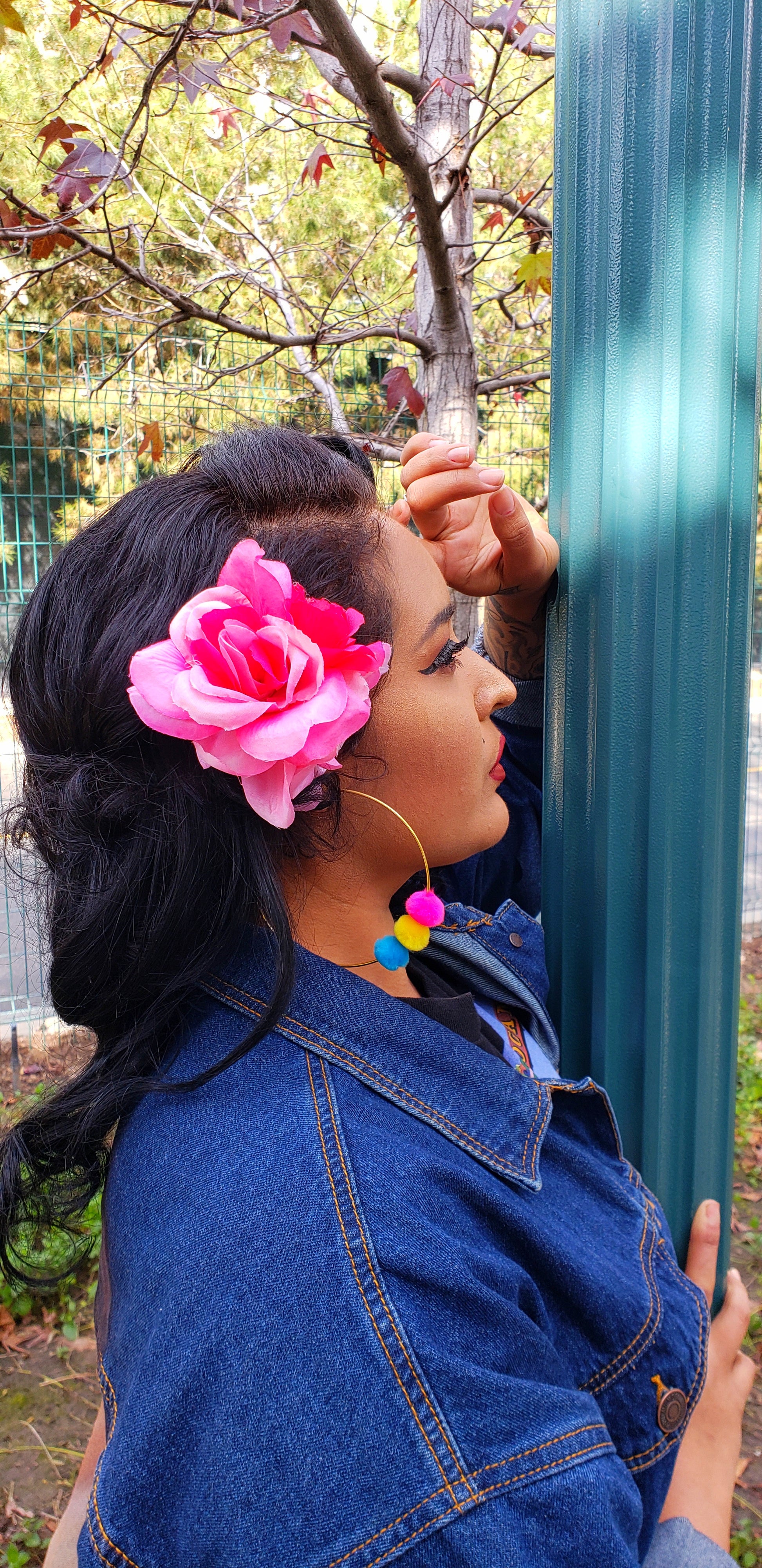 Pink Pinup Hair Flower - thatboholife