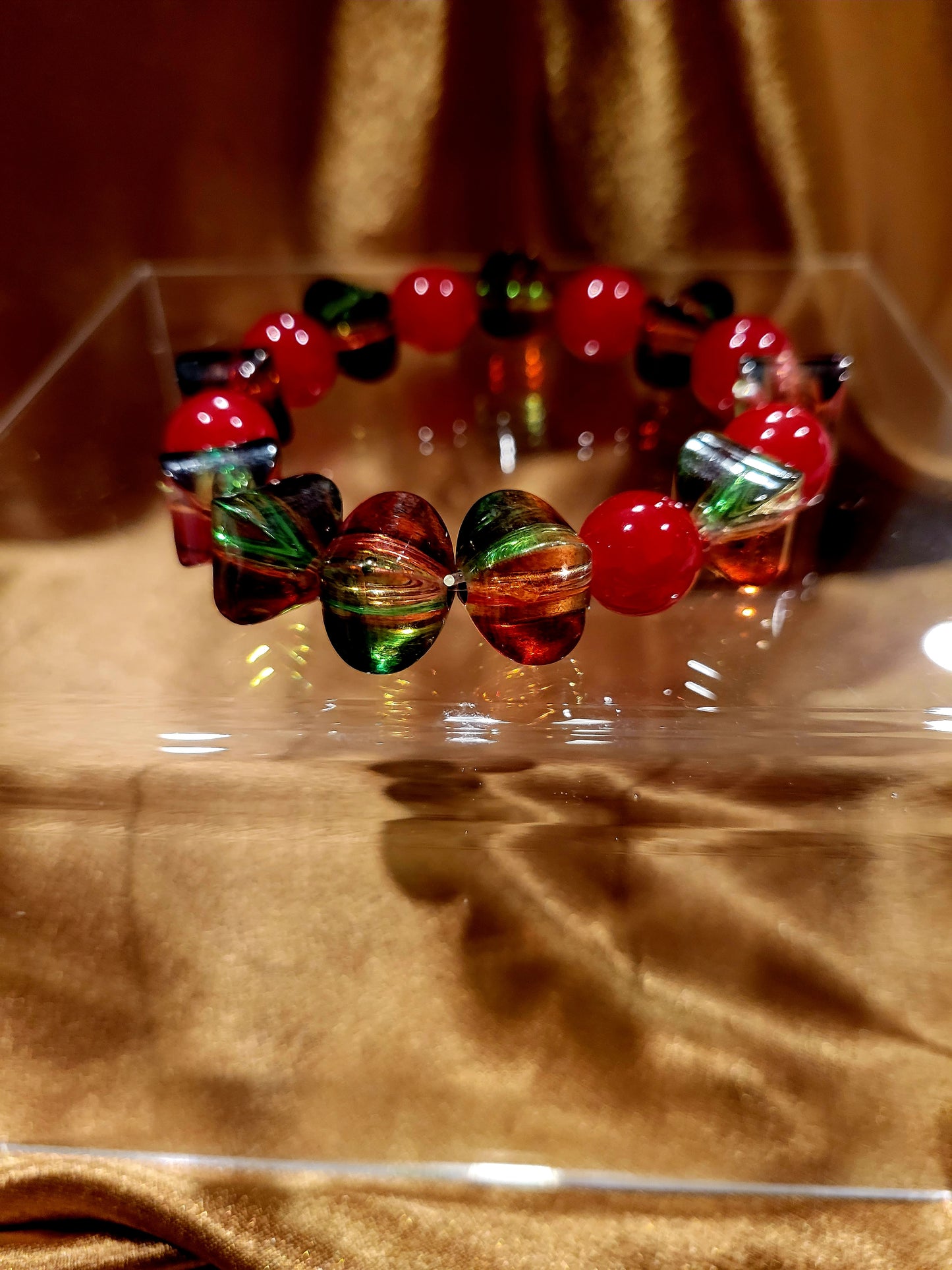 Glass & Acrylic Bead Bracelet
