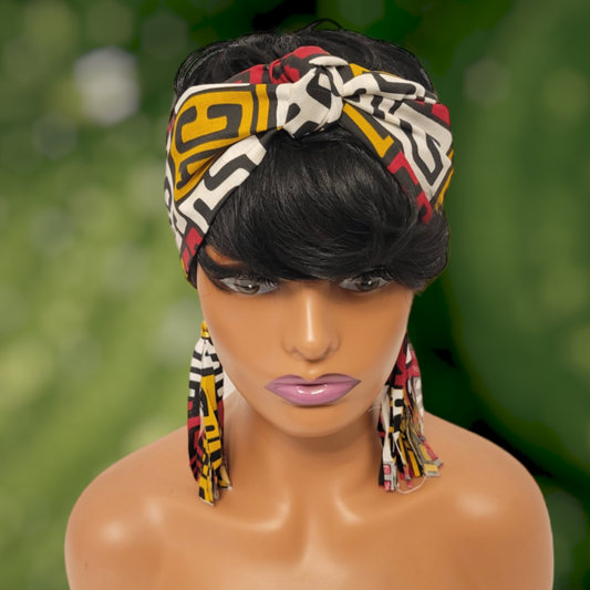 Ankara Headwrap and Earring Set