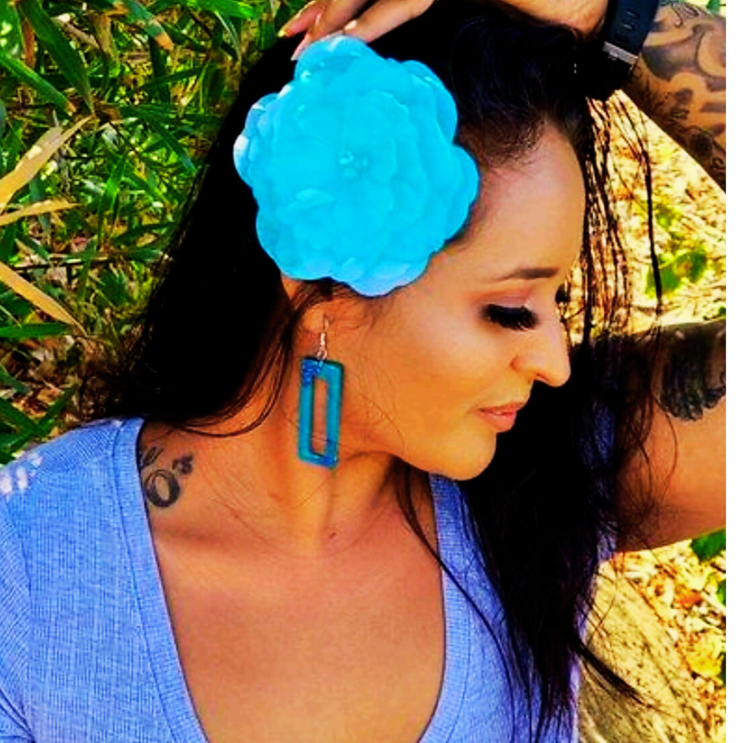 Hair Flower & Earring Set